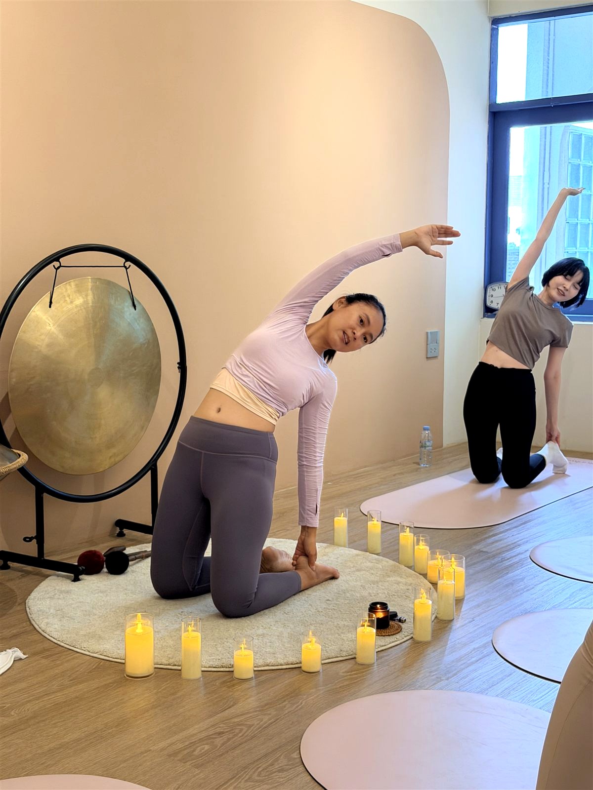 A moment from a Soulwaves yoga or sound healing class