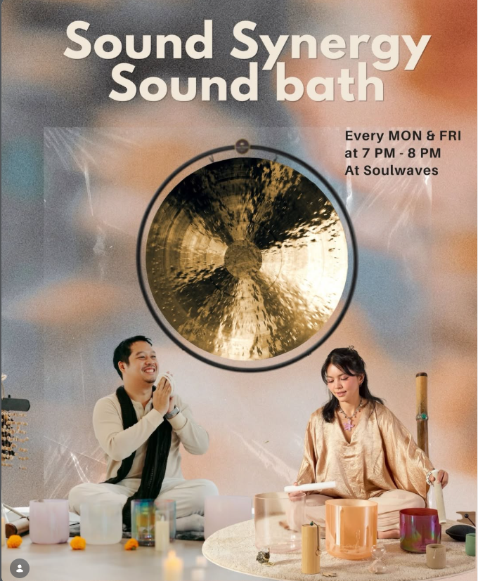 โปสเตอร์ Sound Synergy Sound Bath ที่ Soulwaves